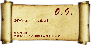 Offner Izabel névjegykártya